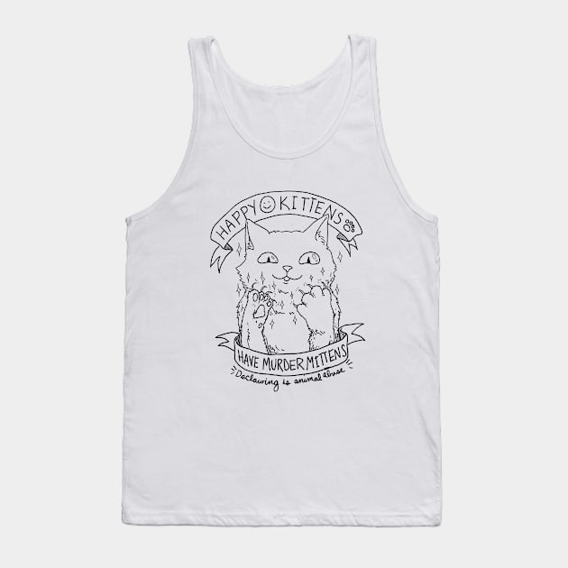 Murder Mittens Tank Top by InsomniaDoodles